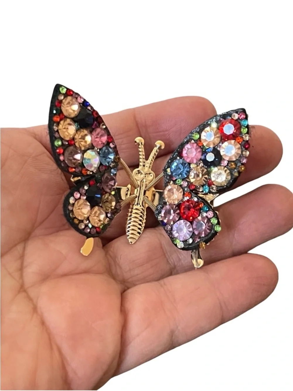 Multicolor Crystal Butterfly Hair Clip - Women Accessories FINAL PRICE DROP